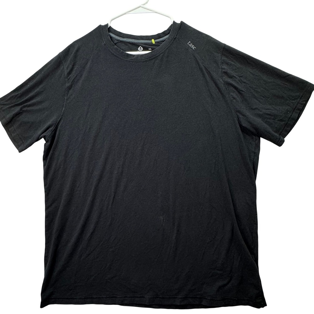tasc Performance T-Shirt Mens XXL Black Bamboo Cotton Activewear Short Sleeve